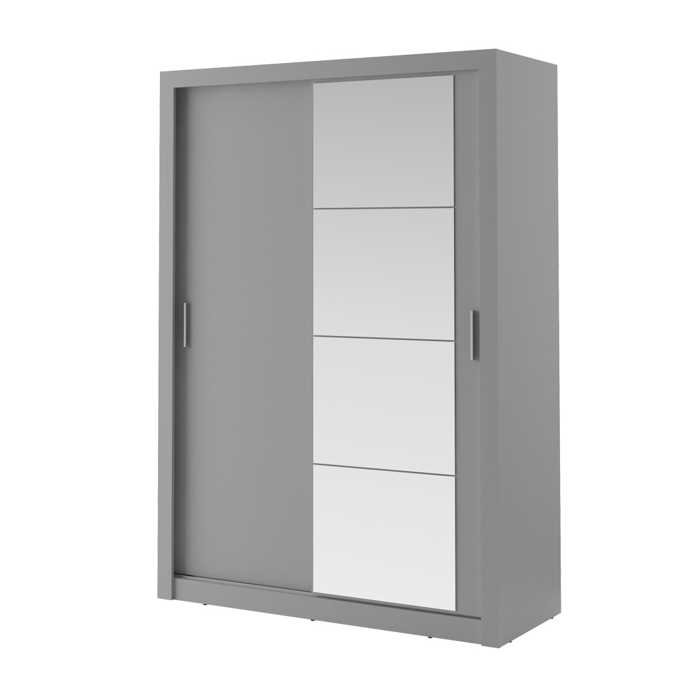 SELSEY Szafa Arti 150 cm z jednym lustrem Szary