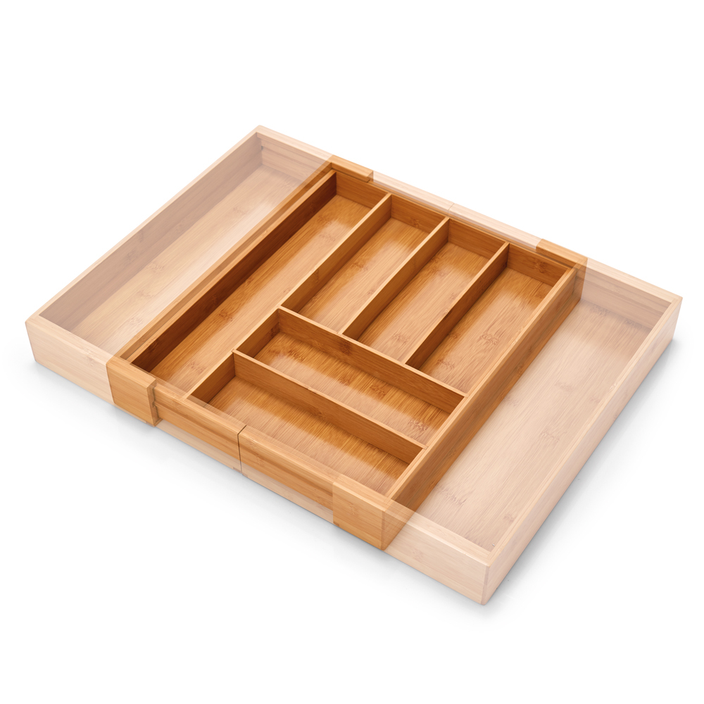 SELSEY Organizer do szuflady Wondle regulowany z bambusa 35-58x43,6 cm