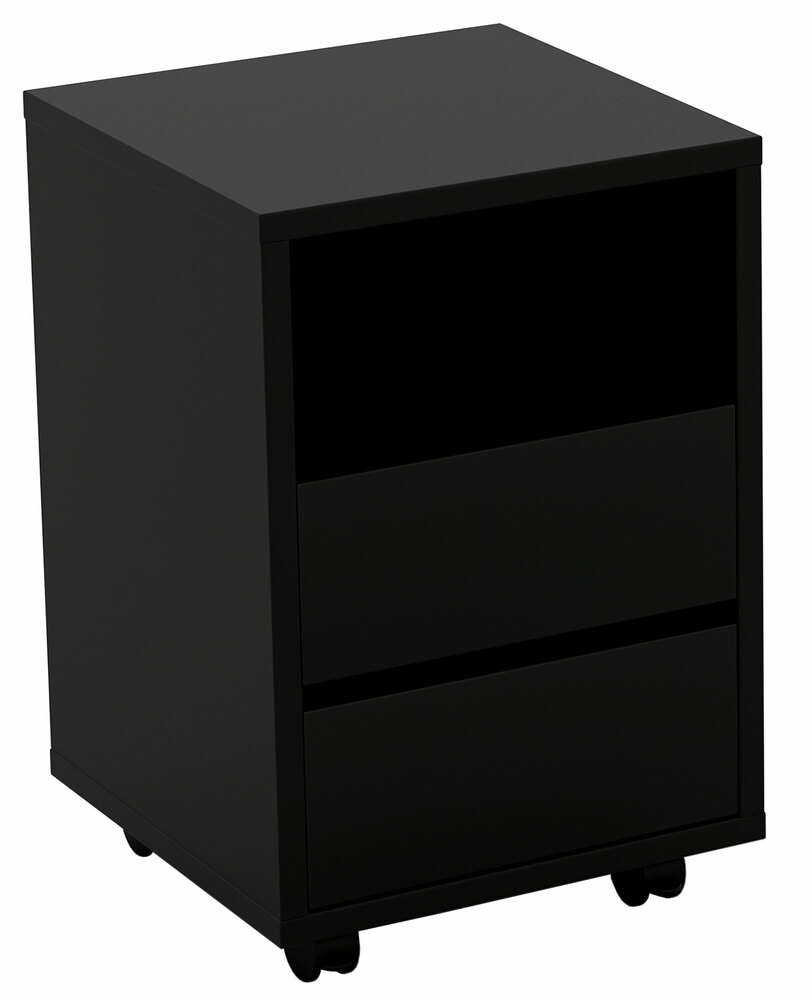 SELSEY Kontenerek do biurka Vinels czarny onyks