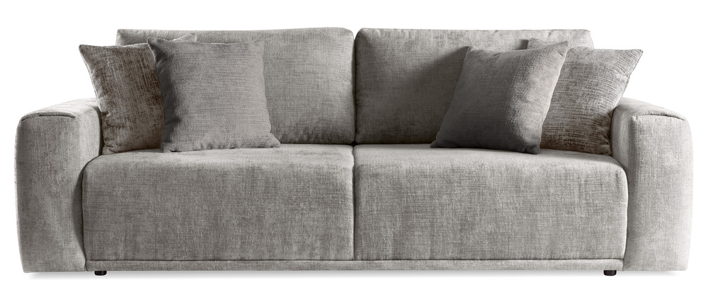 SELSEY Kanapa rozkładana trzyosobowa Alcamo z pojemnikiem szara szenil