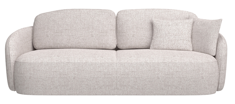 SELSEY Kanapa rozkładana trzyosobowa Savoy z pojemnikiem jasnobeżowa plecionka