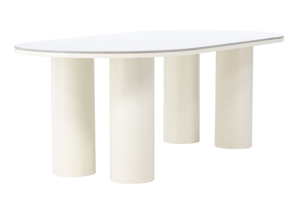 SELSEY Stół do jadalni Adully owalny blat 220x110 biały