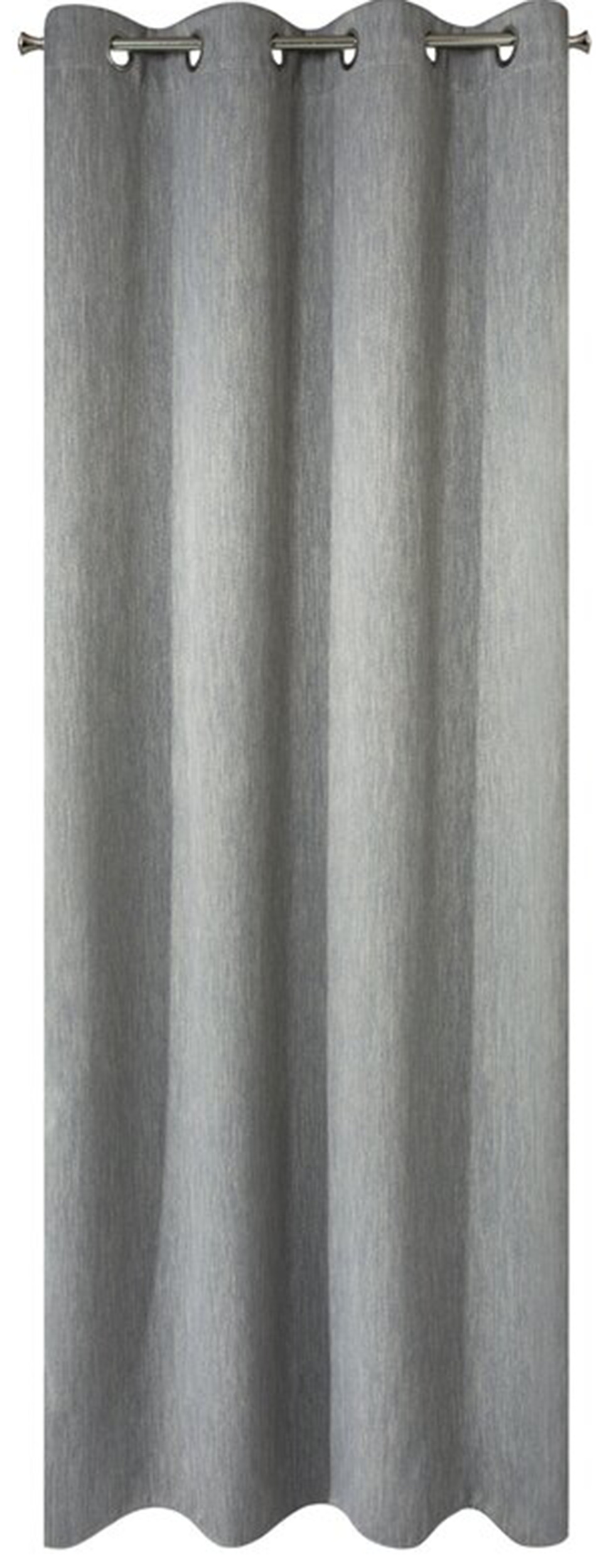 SELSEY Zasłona Rossie z tkaniny melanżowej 135x250 cm szara