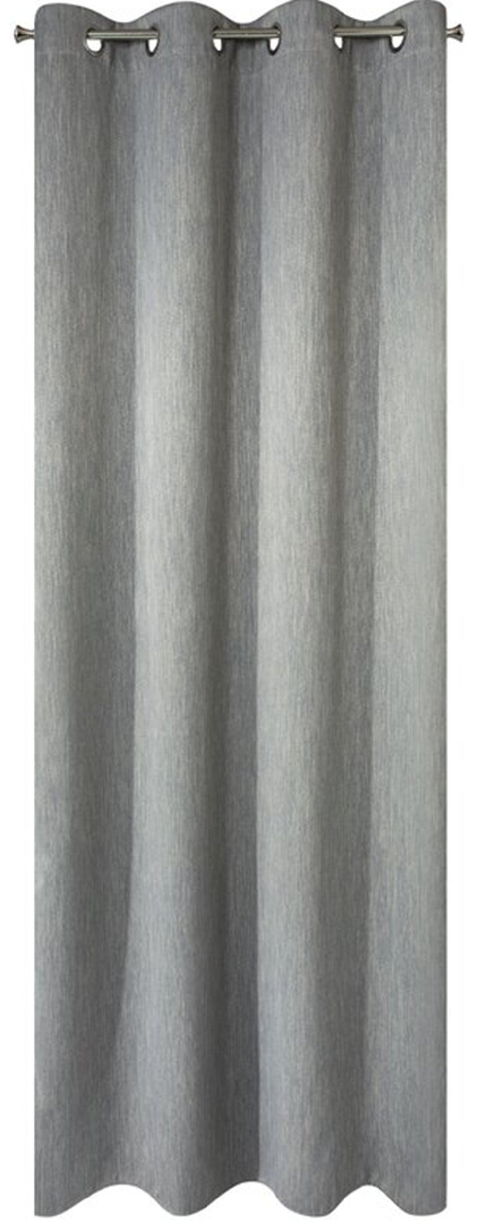 SELSEY Zasłona Rossie z tkaniny melanżowej 135x250 cm szara