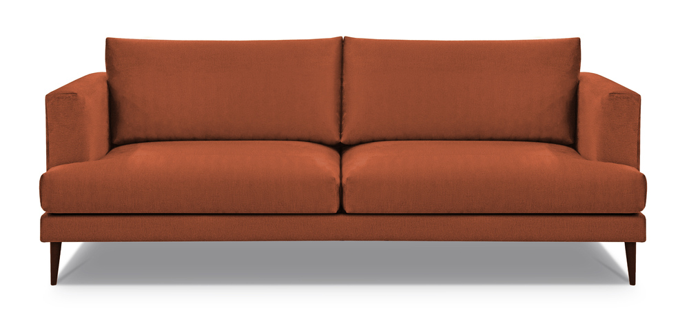 SELSEY Sofa dwuosobowa Dragato miedziana welur