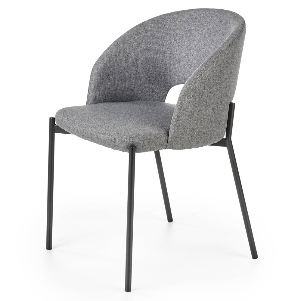 SELSEY Krzesło tapicerowane Elrina szare