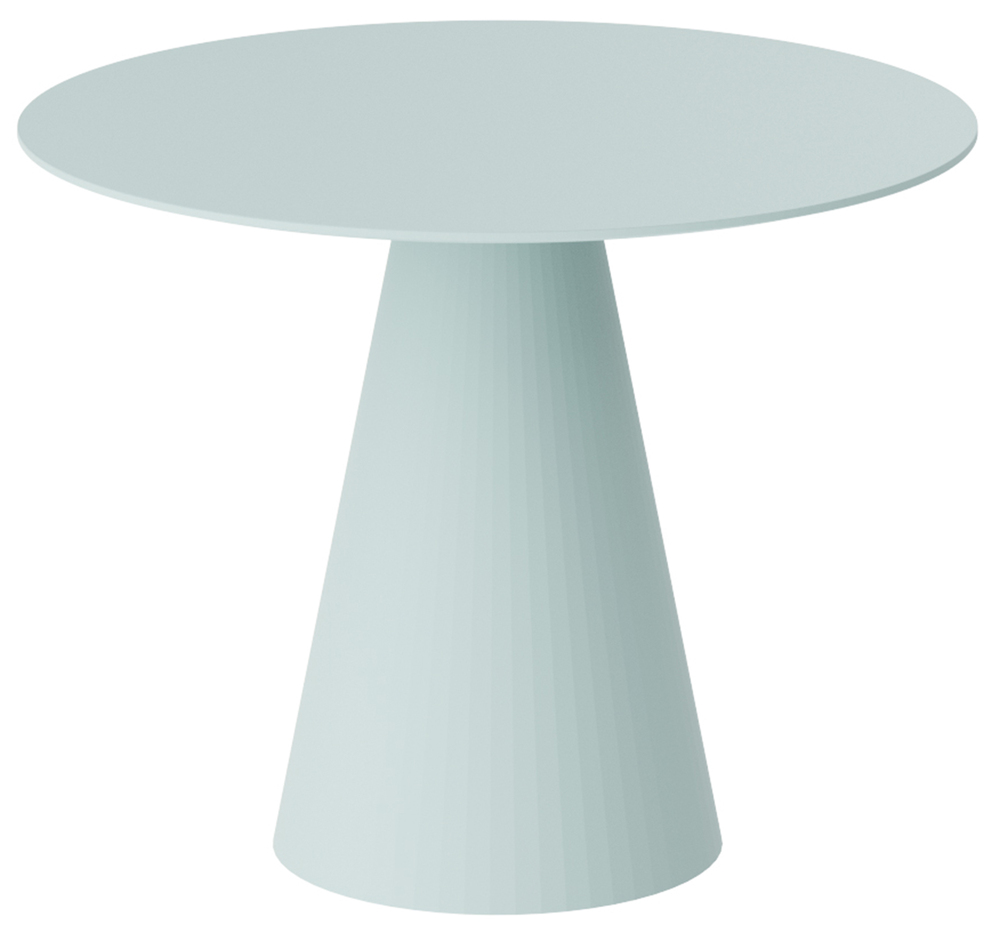 SELSEY Stół okrągły do jadalni Ablivity 100 cm miętowy mat