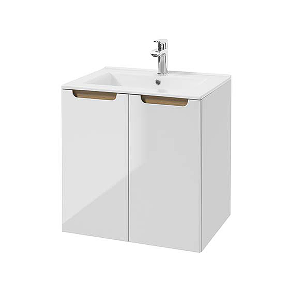 SELSEY Szafka pod umywalkę Saeli wisząca z dwiema półkami 60x45 cm