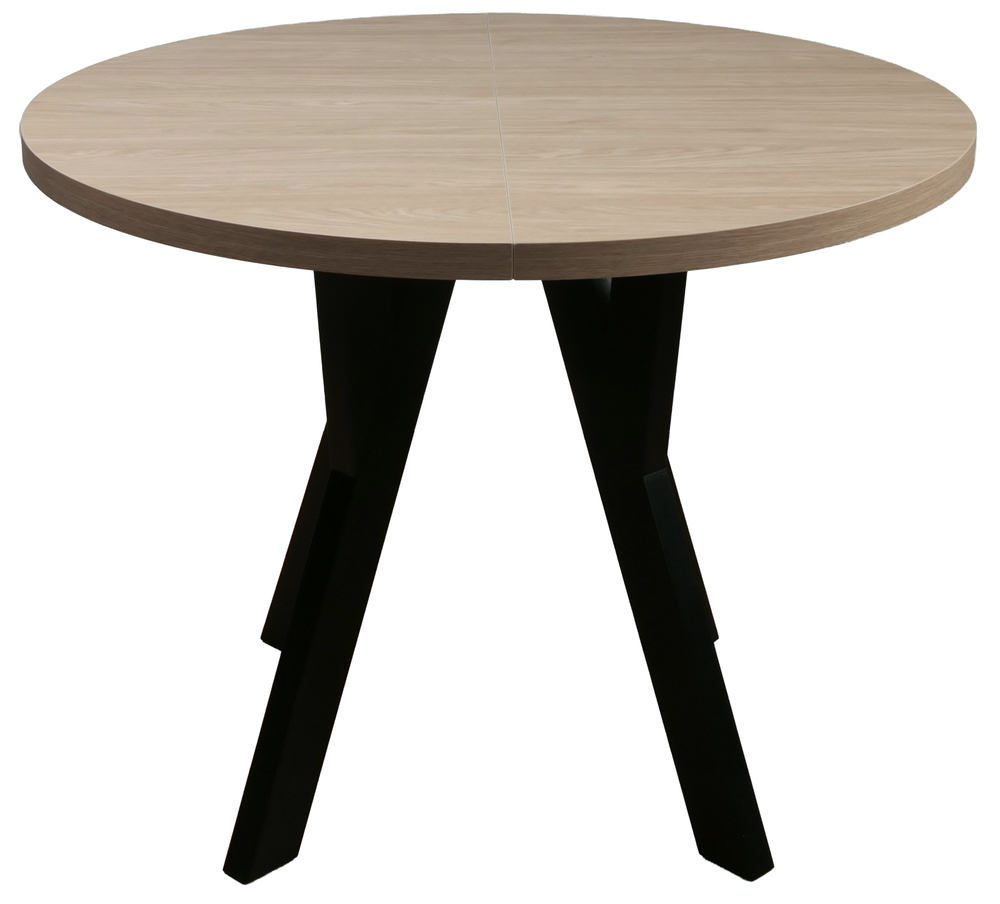 SELSEY Stół rozkładany do jadalni Osenness 100-180x100 cm dąb olejowany z czarnymi nogami