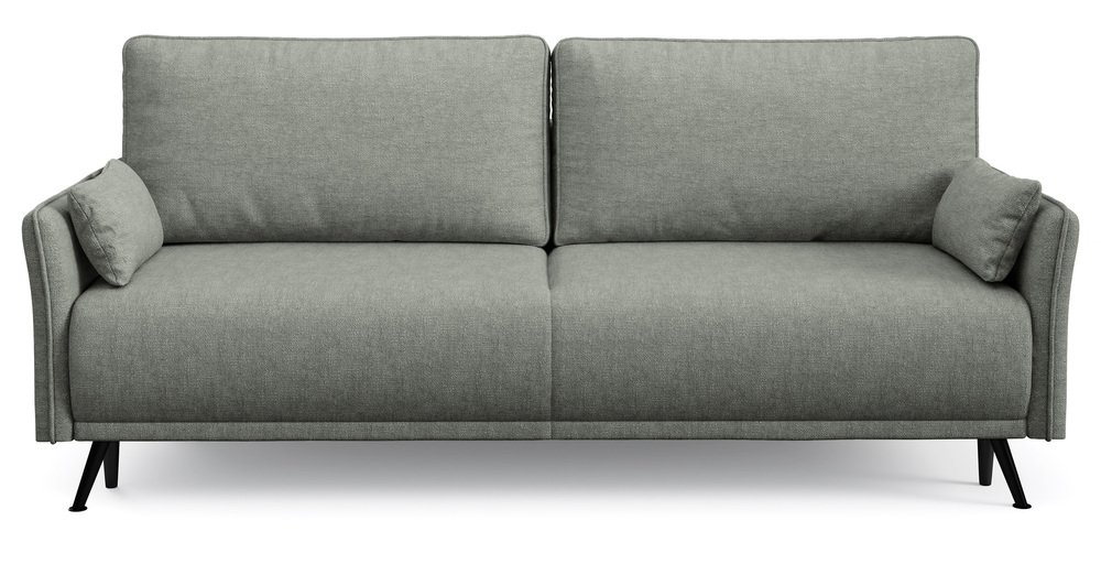 SELSEY Kanapa rozkładana trzyosobowa Bergamo z pojemnikiem szara szenil