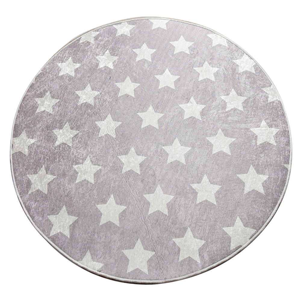 SELSEY Dywan do pokoju dziecięcego Dinkley Yildiz szary średnica 200 cm