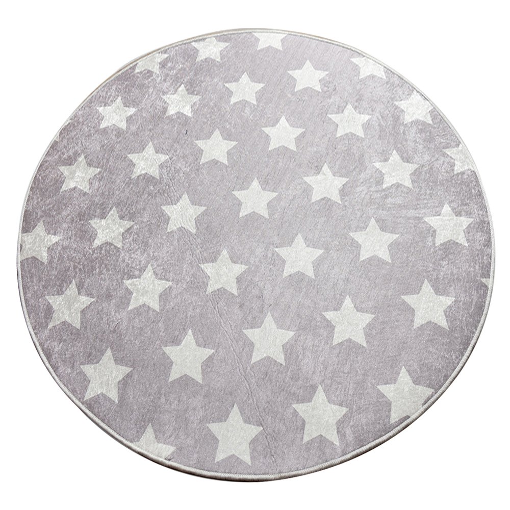 SELSEY Dywan do pokoju dziecięcego Dinkley Yildiz szary średnica 200 cm