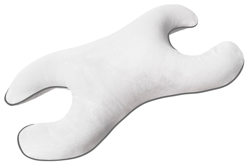 SELSEY Poduszka przeciwzmarszczkowa DiPiu biała z szarą lamówką