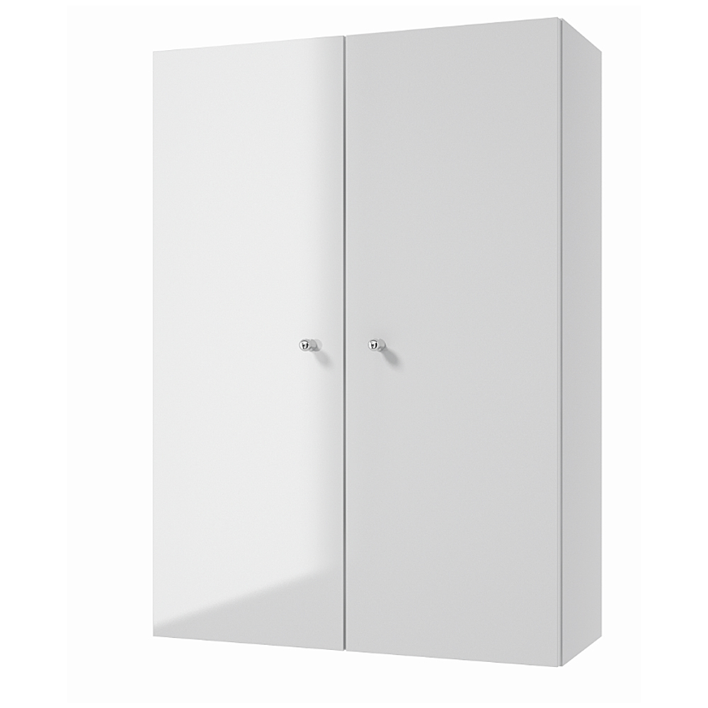 SELSEY Szafka łazienkowa Meandy wisząca podwójna biała