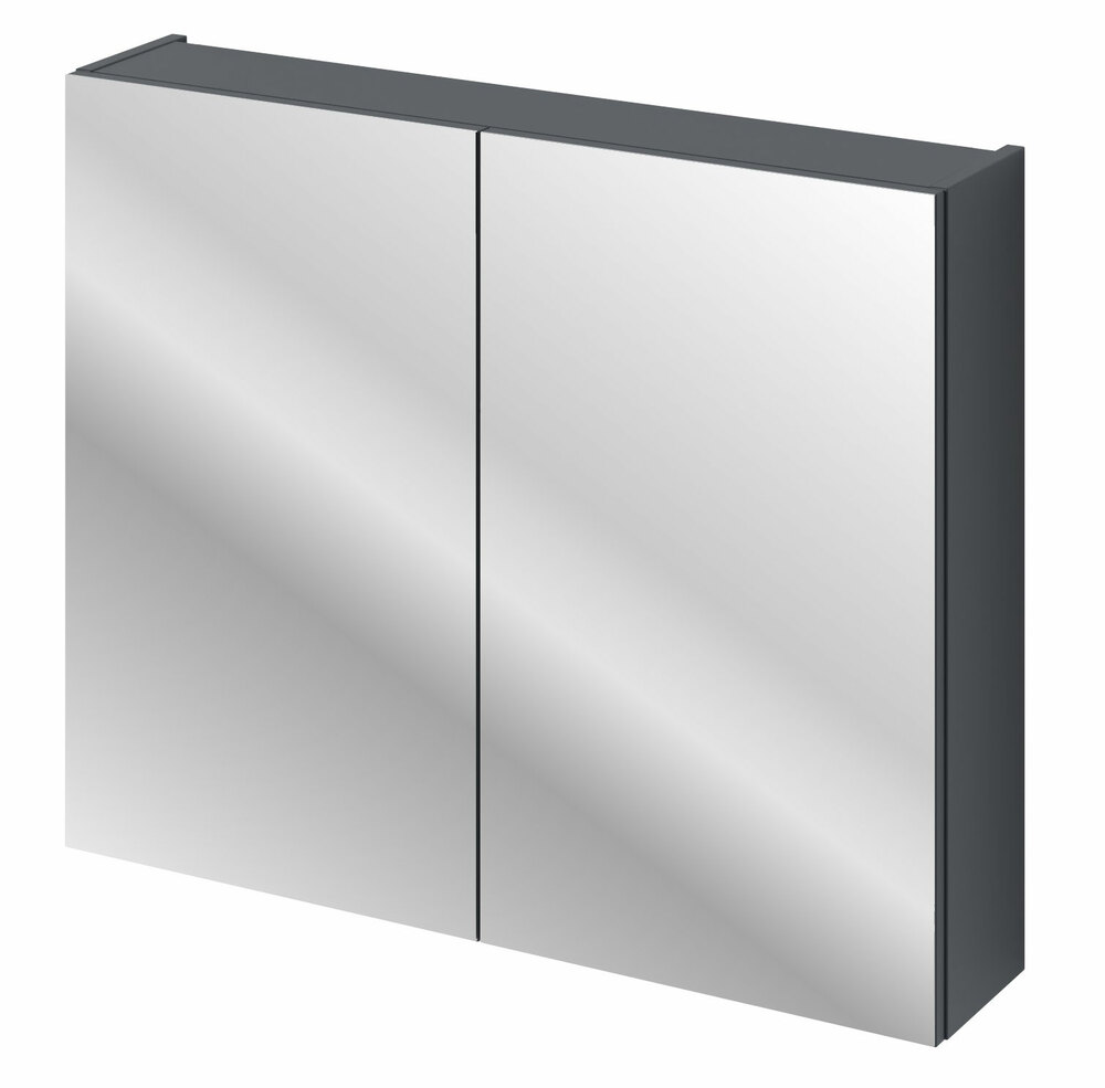 SELSEY Szafka wisząca Olimmi z lustrem 80 cm granatowa