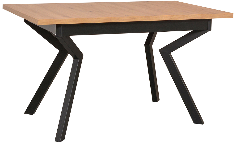 SELSEY Stół rozkładany do jadalni Ennite 140-180x80 cm czarny/dąb artisan