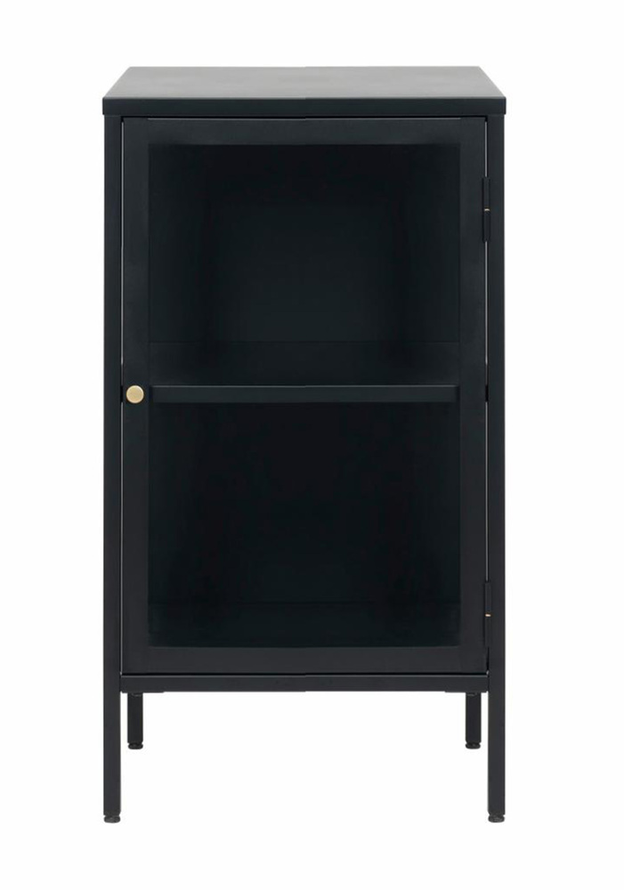 SELSEY Niska witryna metalowa Zeins pojedyncza czarna