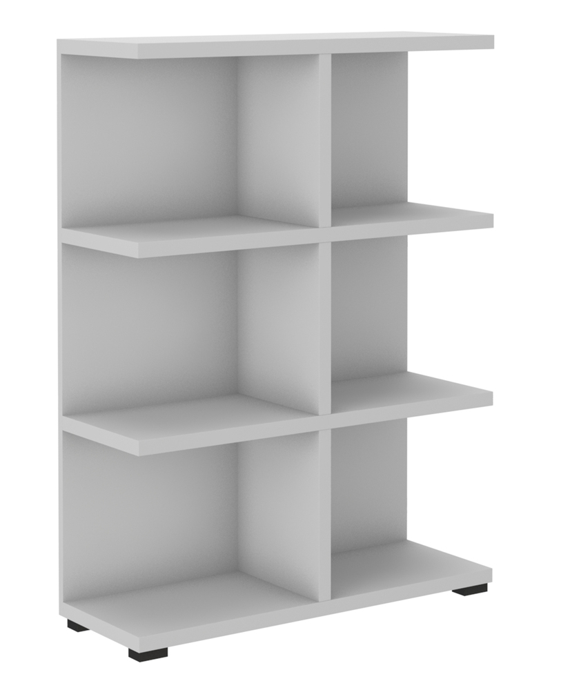 SELSEY Regał otwarty Lertans 84 cm szary niski