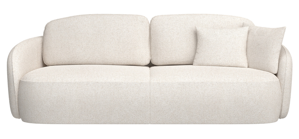 SELSEY Kanapa rozkładana trzyosobowa Savoy z pojemnikiem kremowa szenil hydrofobowy