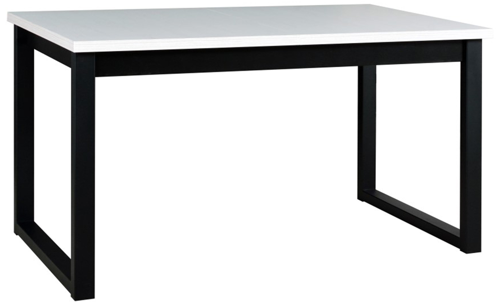 SELSEY Stół rozkładany do jadalni Flotaro 140-180x80 cm czarny/biały