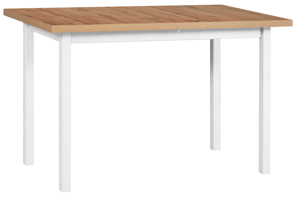 SELSEY Stół drewniany do jadalni rozkładany Vismito 120-160x70 cm biały/dąb grandson