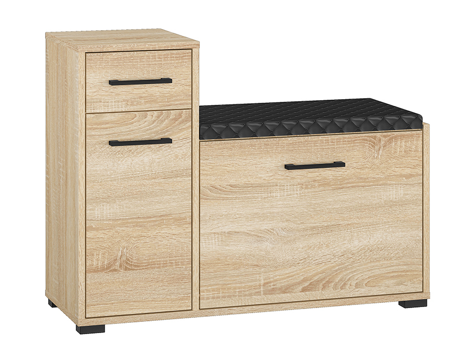 SELSEY Szafka na buty Mafro z siedziskiem i szufladą 90 cm Sonoma jasna