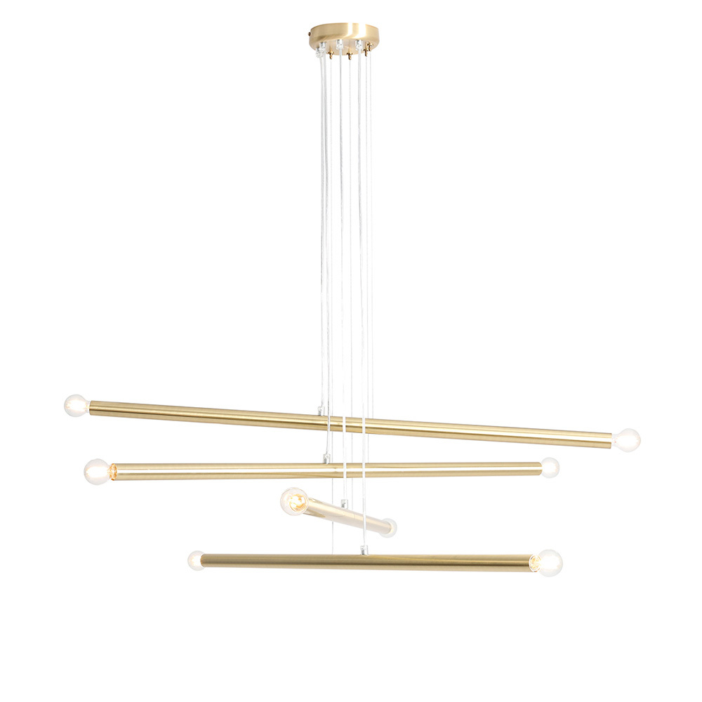 SELSEY Lampa wisząca Assilves x8 złota