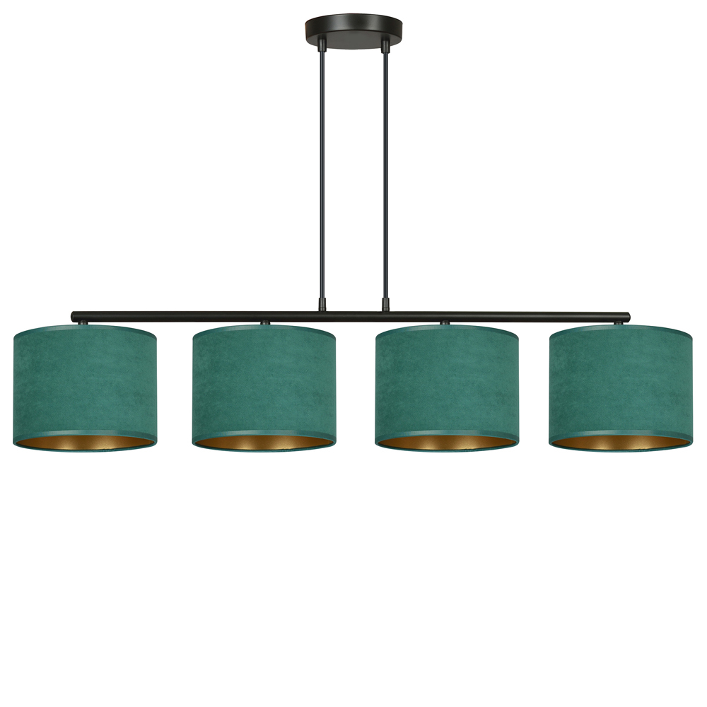 SELSEY Lampa wisząca Hellid x4 97 cm zielona