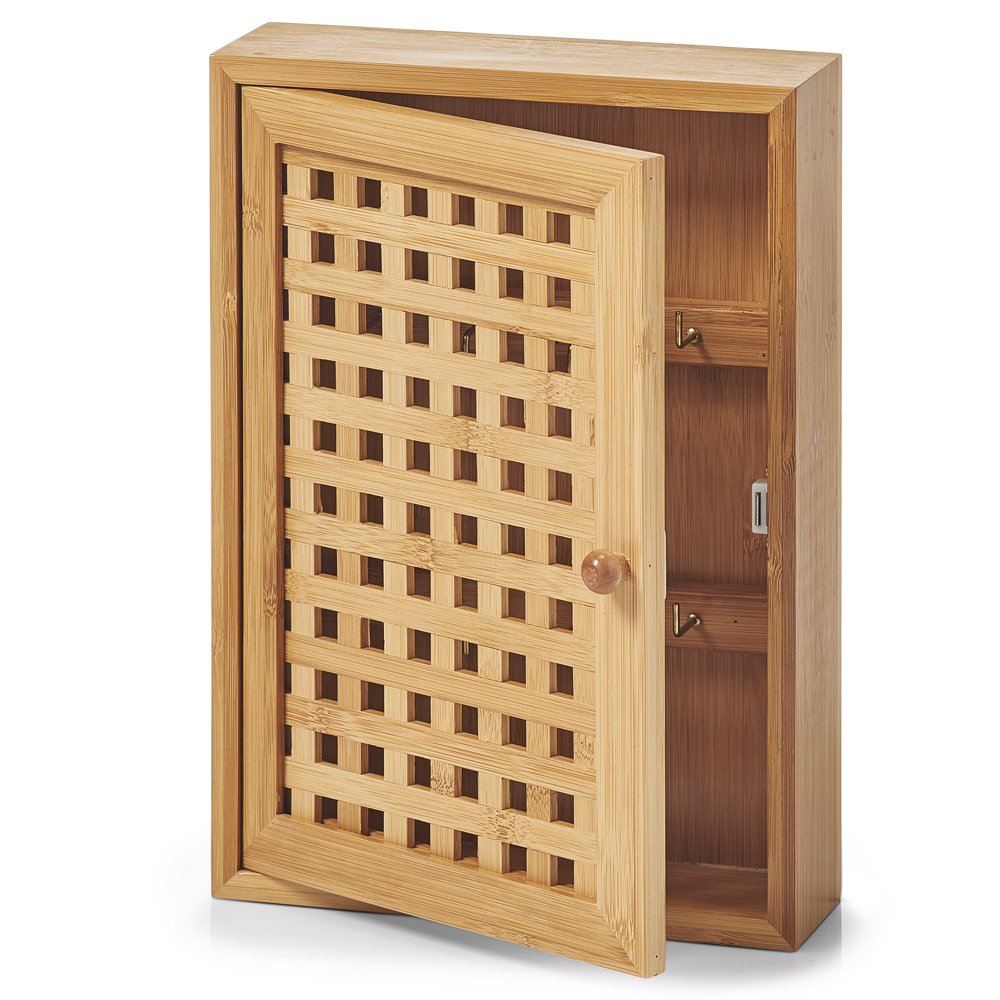 SELSEY Szafka na klucze Battie bambusowa