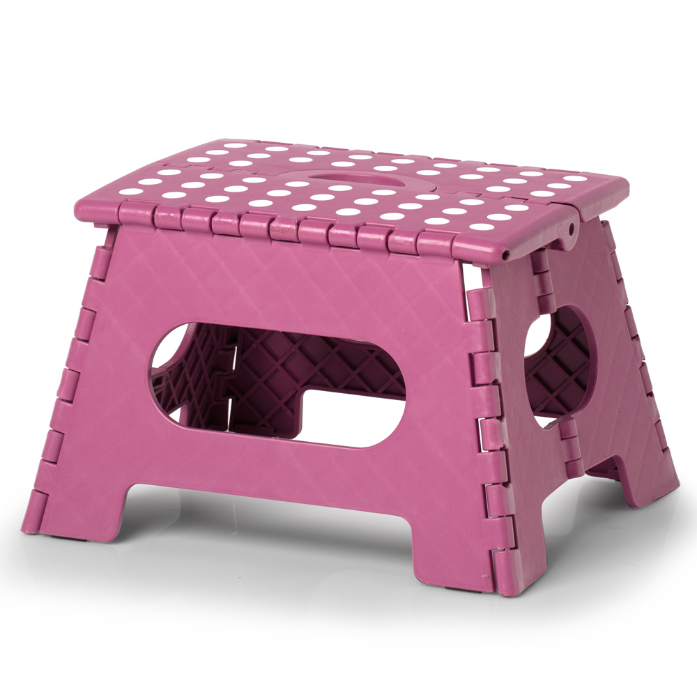 SELSEY Stołek do kuchni Hinda składany fioletowy