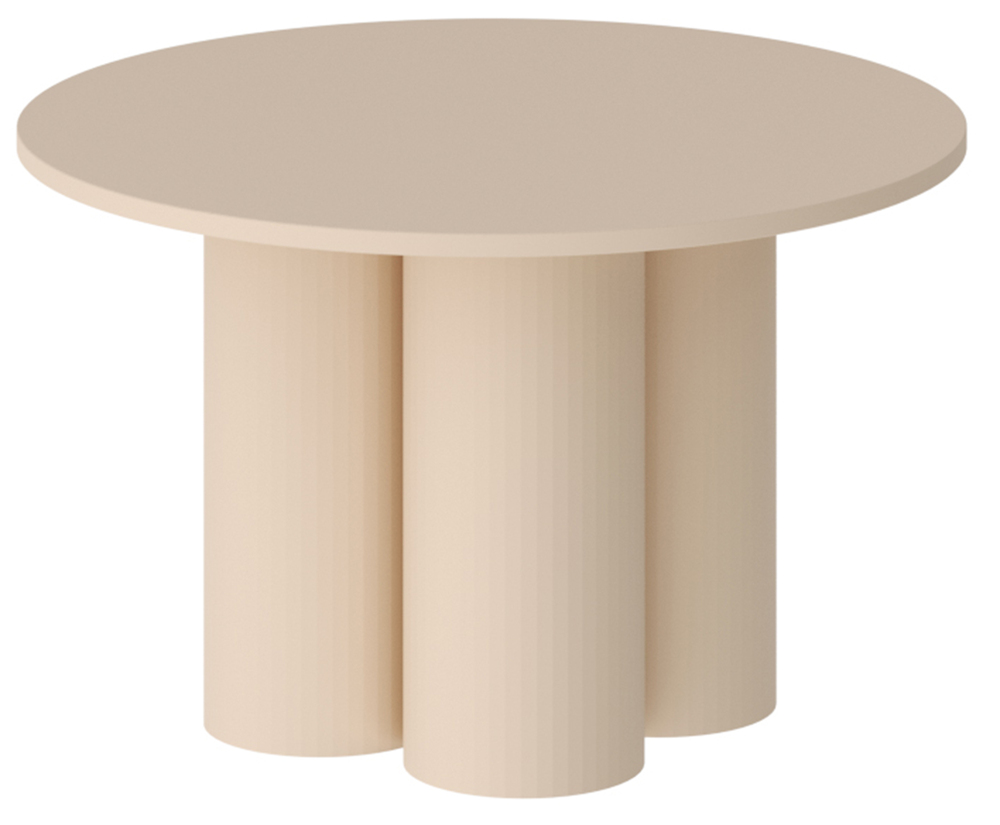 SELSEY Stolik kawowy Stessle okrągły 80 cm cappuccino mat