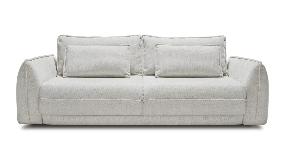 SELSEY Kanapa rozkładana trzyosobowa Desertes kremowa plecionka