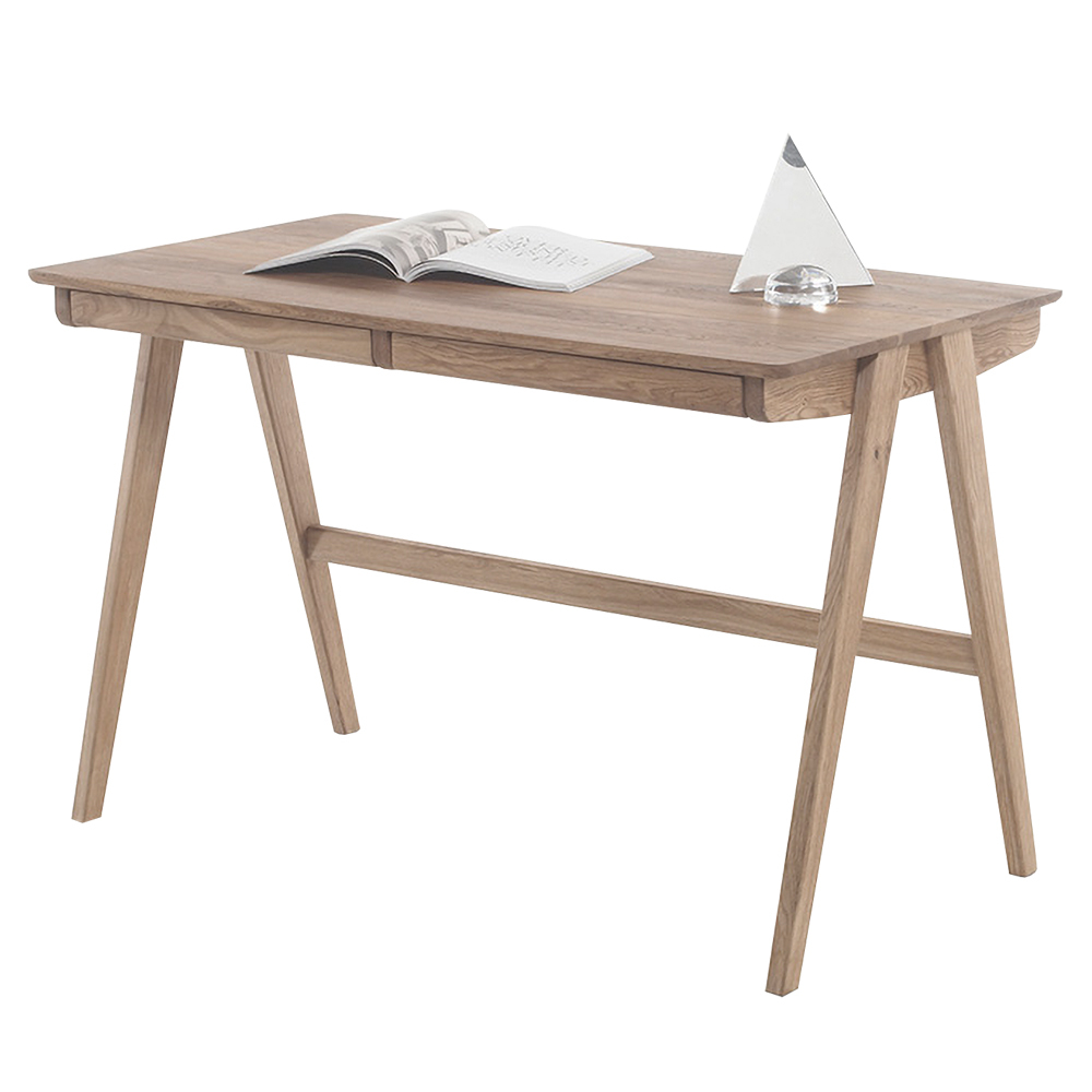 SELSEY Biurko Gorgonize 120x65 cm z dwiema szufladami dąb sękaty