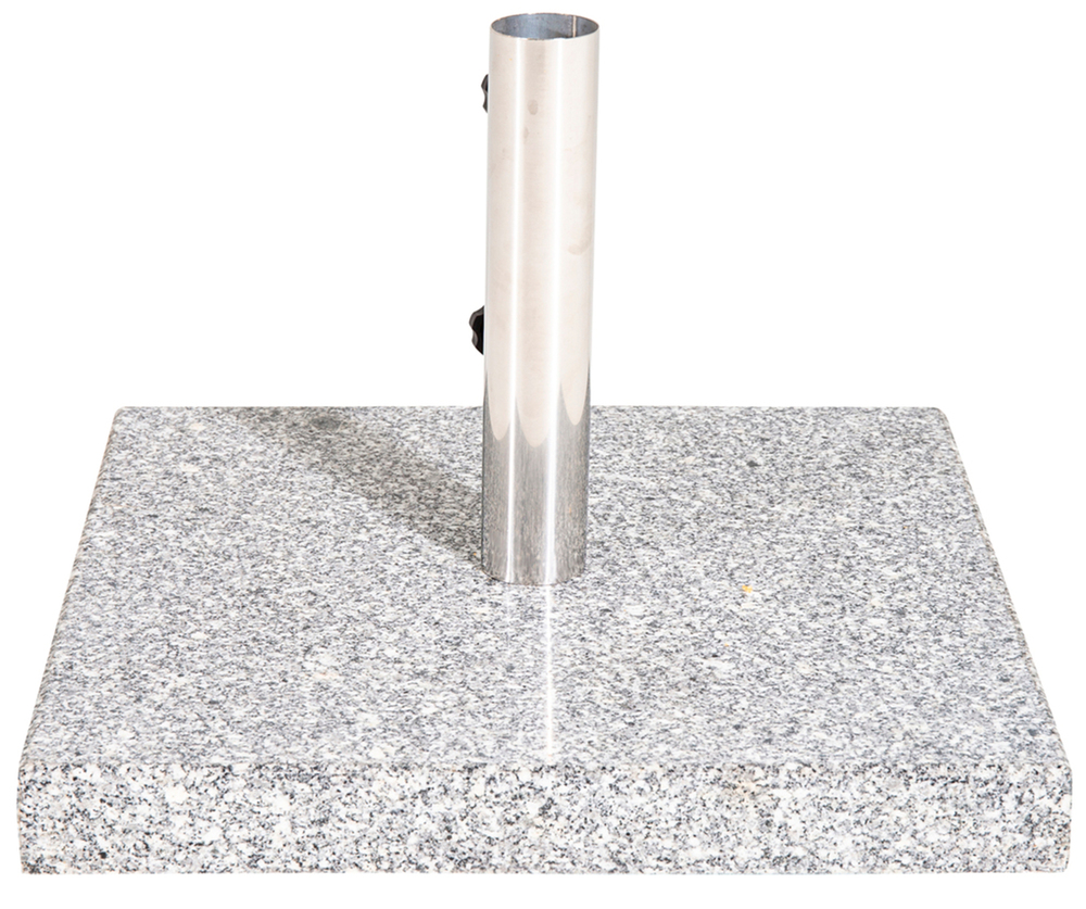 SELSEY Podstawa pod parasol Sunbasse z granitu kwadratowa jasnoszara