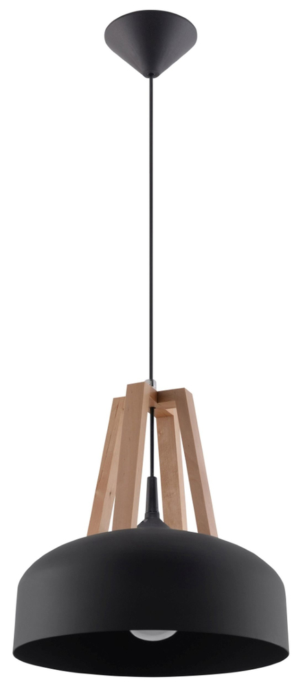 SELSEY Lampa wisząca Mariflees średnica 30 cm czarna