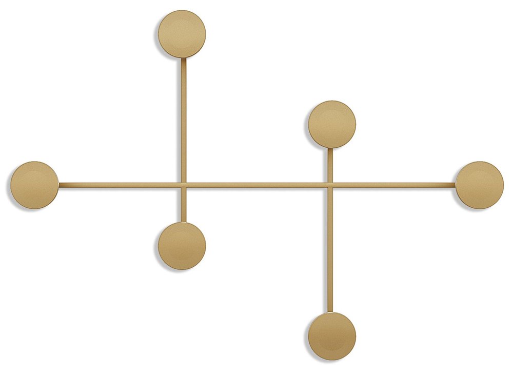 SELSEY Wieszak ścienny Dama metalowy złoty