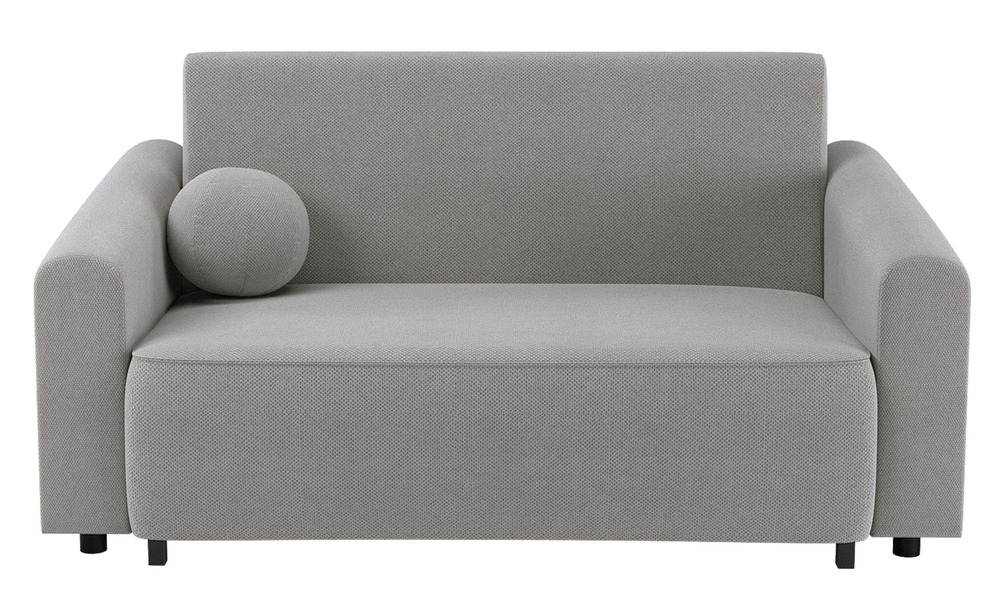 SELSEY Kanapa rozkładana dwuosobowa Stevio 170 cm z pojemnikiem szara szenil hydrofobowy