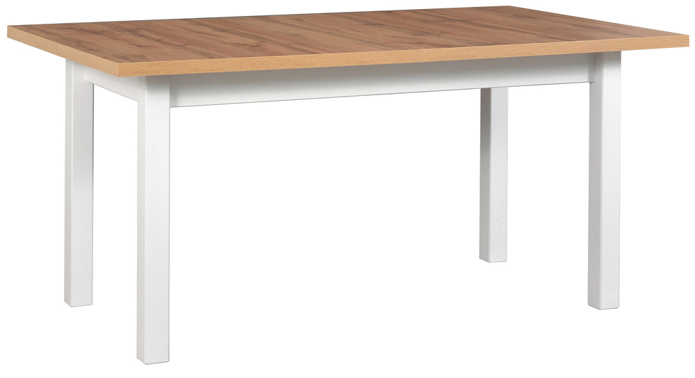 SELSEY Stół drewniany do jadalni rozkładany Fronally 160-240x90 cm biały/dąb wotan