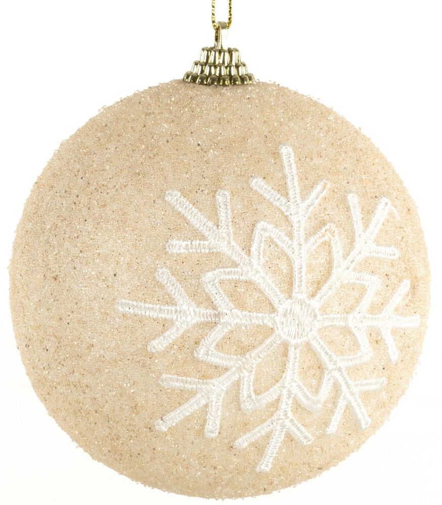 SELSEY Zestaw czterech bombek Livellip średnica 10 cm kremowe