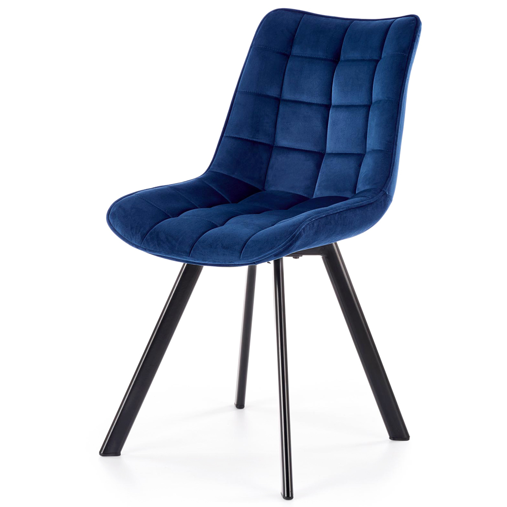 SELSEY Krzesło tapicerowane Derisa granatowe