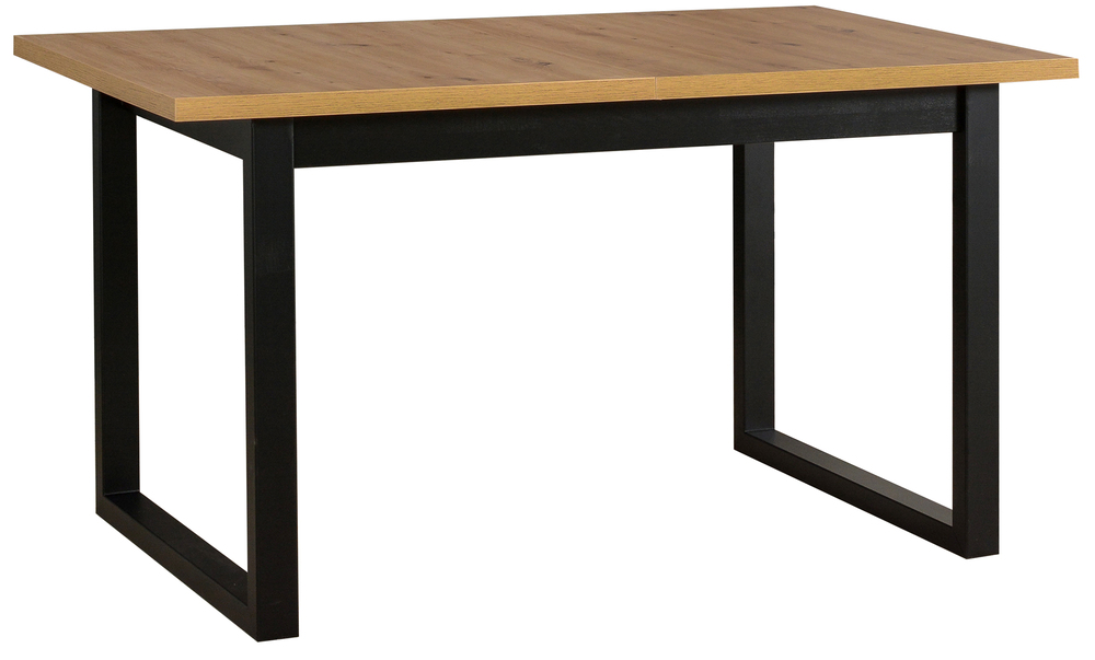 SELSEY Stół rozkładany do jadalni Flotaro 140-180x80 cm czarny/dąb grandson