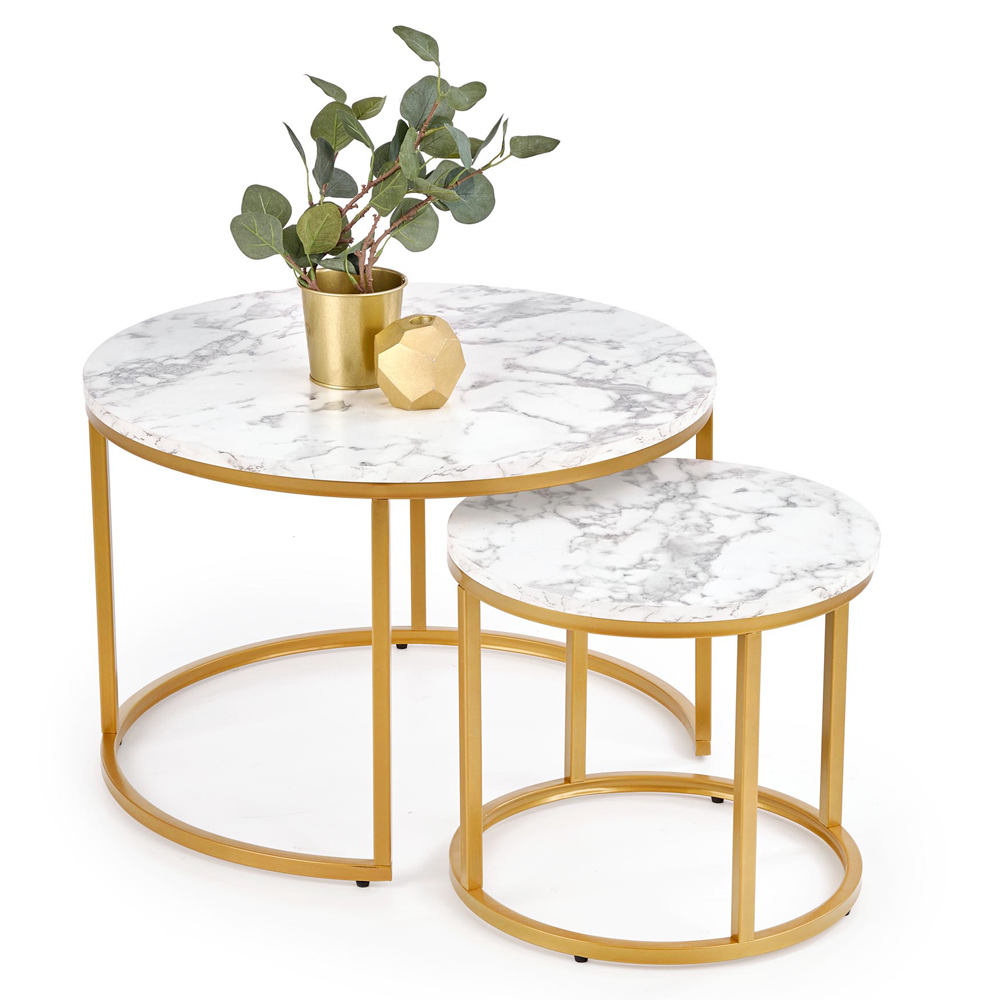 SELSEY Zestaw stolików kawowych Paola 68 cm i 38 cm