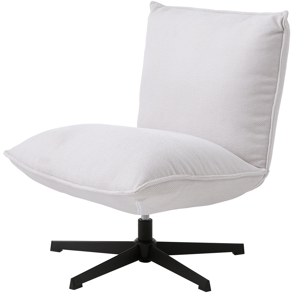 SELSEY Fotel obrotowy Pompore biały szenil