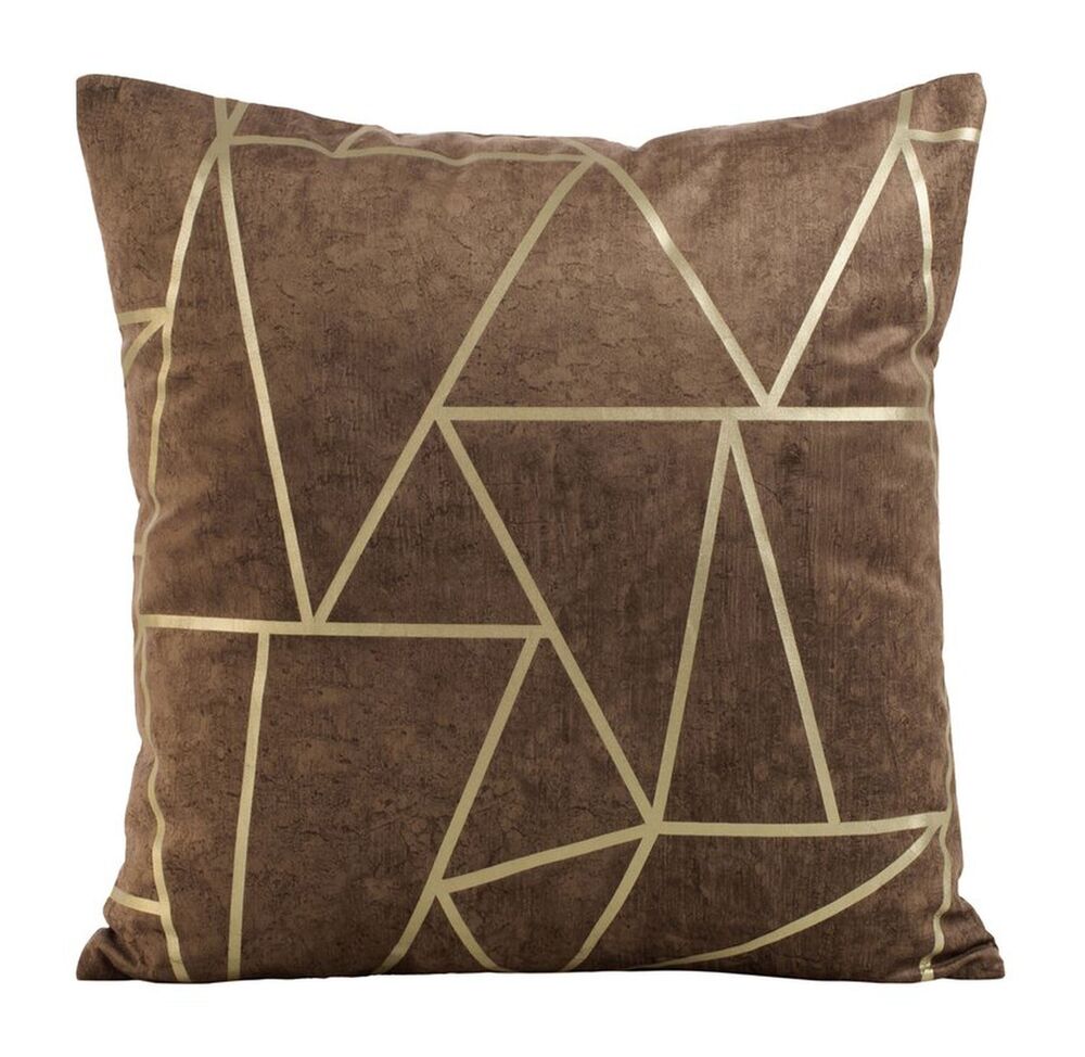 SELSEY Poszewka na poduszkę Gorial 45x45 cm złoto-brązowa