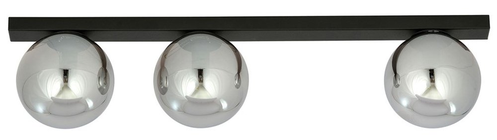 SELSEY Plafon sufitowy Fittell czarny/grafitowy x3