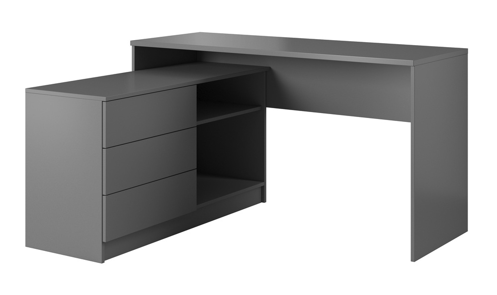 SELSEY Biurko Sihajo z szafką szary grafit