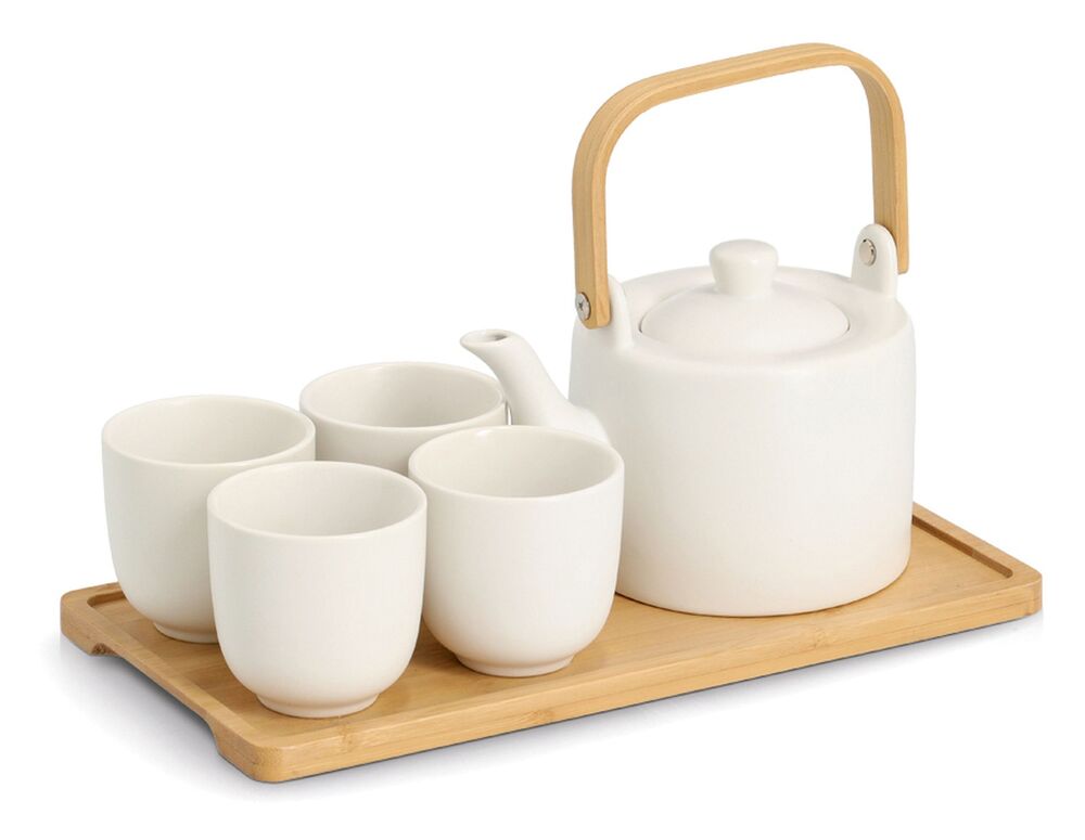 SELSEY Zestaw do herbaty Maymely biały