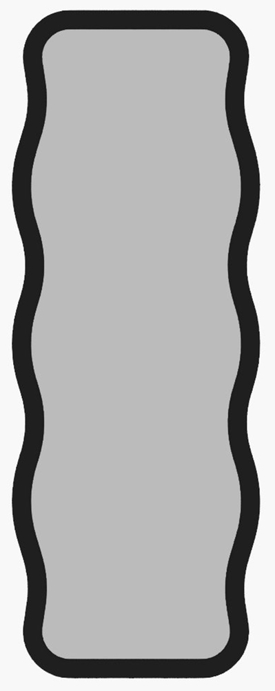 SELSEY Lustro stojące Aror 160x50 cm w czarnej ramie