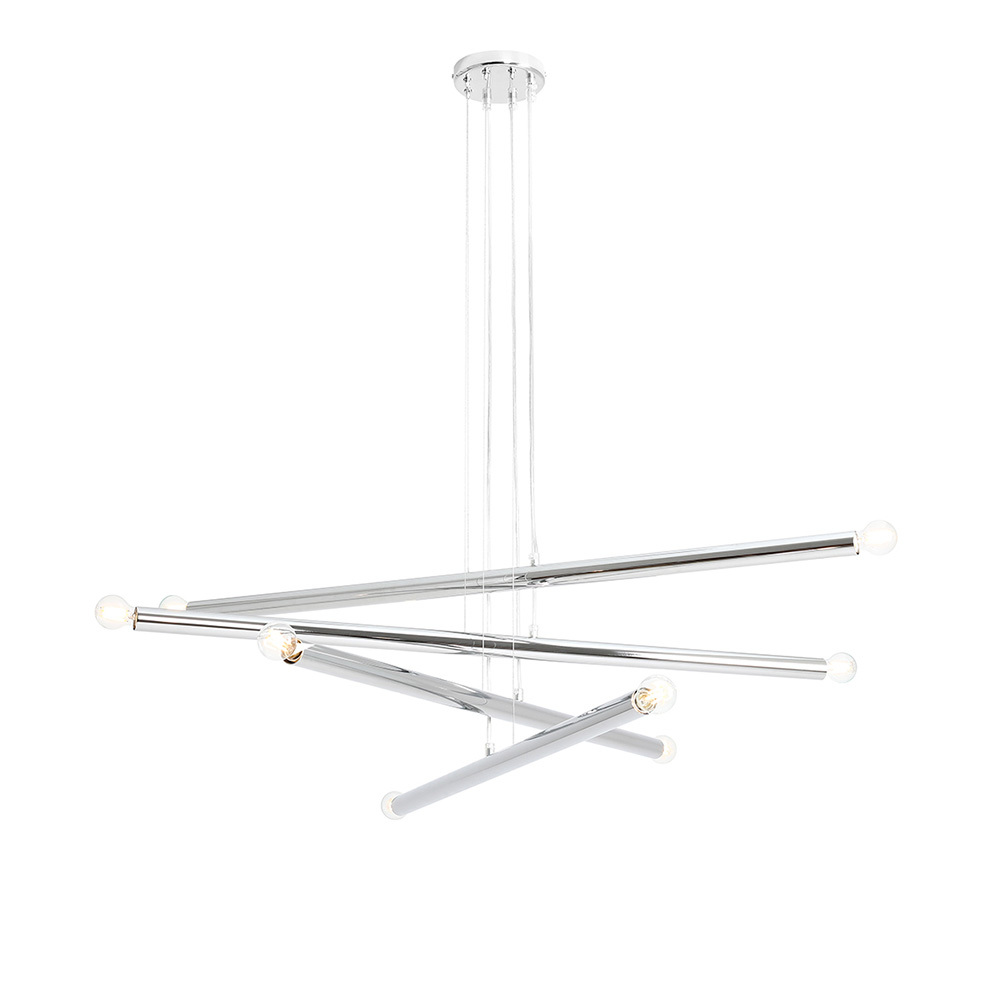 SELSEY Lampa wisząca Assilves x8 srebrna