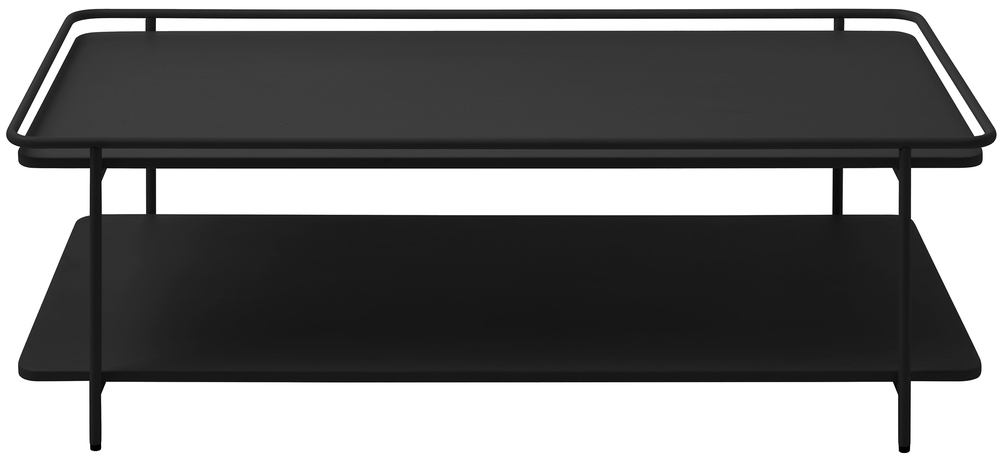 SELSEY Stolik kawowy Yuba 55x110 cm z półką czarny